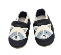 PAIDAXING Krabbelschuhe Baby Lauflernschuhe Mädchen Jungen Hausschuhe Krabbelschuhe Babyschuhe Weicher Leder mit Wildledersohlen Lederschuhe Kleinkind 0-11 Monate