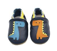 PAIDAXING Krabbelschuhe Baby Lauflernschuhe Mädchen Jungen Hausschuhe Krabbelschuhe Babyschuhe Weicher Leder mit Wildledersohlen Lederschuhe Kleinkind 0-6 Monate