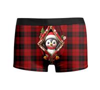 PAIDAXING Orange Weihnachtshosen Weihnachtsunterhosen Männer Unterhosen Weihnachten Weihnachts Retroshorts Weihnachts Boxershorts Herren Unterwäsche Herren Boxershorts Hipster Unterhosen Slip 4XL 5XL