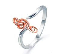 PAIHUIART Ring Ringe Damen Bijouterie Frauen Schmuck Einstellbar Damen Musik Symbol Ring Fancy Bridal Party Opening Rings Two Tone Statement Girls Jewelry Resizable S4842