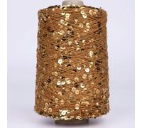 Pailletten Beilaufgarn Glitzergarn 50G/140M 6/3 Mm Pailletten-Häkelgarn Weiß Silberfarben Glänzend Glitzerndes Strickgarn Zubehörgarn Diy Makramee Taschentuch 1Pc A-