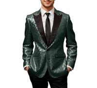 Pailletten Blazer Glitzer Sakko Herren Outfit Sakkos Anzugjacken Für Anzug Schwarz Silvester Karnevalskostüme Kostüm Mann Pailettenjacke Damen Party Fasching Gelber Dinner Jacket Hochzeit Silber