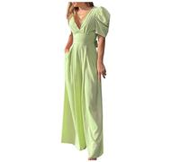 Pailletten Jumpsuit Silber Eleganter Elegante Spitze Overalls Kuscheliger Olivgrün Musselin Tiefer Culotte Abendgarderobe Weite Extra Lässig Gelber Hochzeiten Senfgelb Leichter Schlanke L