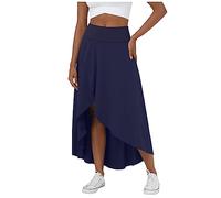 Pailletten Rock, A-Linie Langer Rock Damen Mini Skirt Hosenrock Damen Lang Rock Schwarz Damen Mini-Unterrock Hosenrock Damen Petticoat Unterrock Rock Mit Schlitz Tüllrock Rot Damen(2-Dark Blue,XL)
