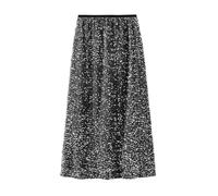 Pailletten Rock Damen Lang A Linie Glitzerrock Damen Maxi Elegant Festlich Maxirock High Waist mit Gummizug Langer Röcke Frauen Glitzer Party Skirt Long Pailettenrock Sommerrock