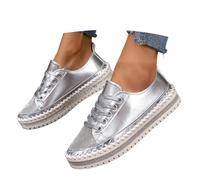 Pailletten Schuhe Glitzer Sneaker Damen 70Er Jahre Rot Regenbogen Pinke Silber Weiße 80Er Grüne Karneval Funkelnde Orange White Sneakers Women 41 Rote Silberne Fasching Bunt Plateau Blaue Gelb
