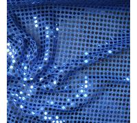 Paillettenstoff RUND 6 mm blau-blau 150/142