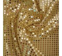 Paillettenstoff RUND 6 mm gold-gold 150/142