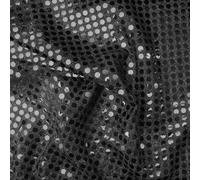 Paillettenstoff RUND 6 mm schwarz-schwarz 150/142