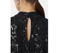 Paillettentop mit Cut-out schwarz 40