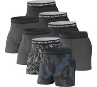 Pair of Thieves Every Day Kit Boxershorts aus weicher Baumwolle für Herren, 8er-Pack, Schwarz/Grau, Größe XL, Schwarz, X-Large