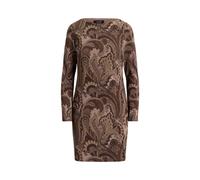 Paisley-Kleid mit U-Boot-Ausschnitt 44 Brown