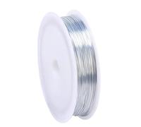 PAITOK 80 Meter 0,5 mm Kreativdraht für Schmuckherstellung, Tarnish Resistan Eisenverdrahtung Basteldraht für DIY künstlerische Florale Handwerkskunst, Modellbau, Basteln (Farbe Silber)