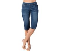 PajamaJeans Damen-Bermuda-Shorts für Damen, knielang, zum Hineinschlüpfen, mit Taschen, Vintage Wash, 3X