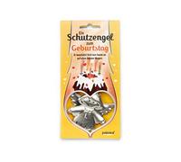 PAJOMA 10716 Schlüsselanhänger Schutzengel zum Geburtstag, Metall, Länge 5 cm
