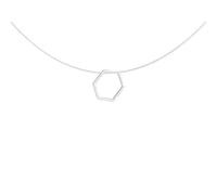 pakilia Kettenanhänger "Exagonal" - inkl. 45cm Kette - fair trade Halskette, Handarbeit aus Mexiko, 925 Sterling Silber