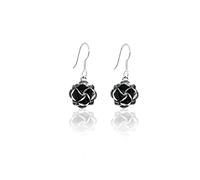 pakilia Ohrhänger "Rosita mini" dunkel - fair trade Ohrringe, Handarbeit aus Mexiko, 925 Sterling Silber