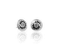 pakilia Ohrstecker "Sol azteca" - fair trade Ohrringe, Handarbeit aus Mexiko, 925 Sterling Silber