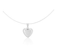 pakilia Silber Kette Herz matt Fair-Trade und handmade
