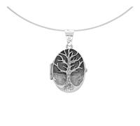 pakilia Silber Kette Lebensbaum Medaillon Fair-Trade und handmade