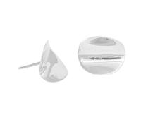 pakilia Silber Ohrstecker gebogene Platte Fair-Trade und handmade