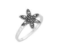 pakilia Silber Ring Blaustern-Blume Fair-Trade und handmade