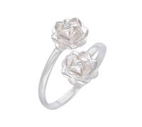 pakilia Silber Ring Mini Rosenblüte Fair-Trade und handmade silver