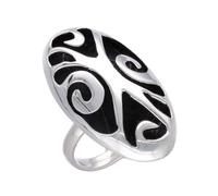 pakilia Silber Ring Ornament oval Fair-Trade und handmade