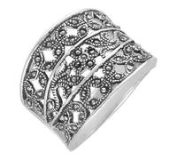 pakilia Silber Ring Pyrit-Steinchen Fair-Trade und handmade #10 US