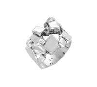 pakilia Silber Ring Quadrate Fair-Trade und handmade