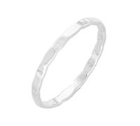 pakilia Silber ring schlicht gehämmert Fair-Trade und handmade