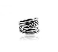pakilia Silber Ring Wellen Fair-Trade und handmade Amerikanische Ringgrösse 10