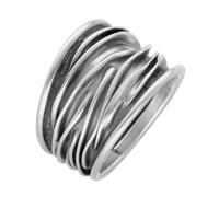 pakilia Silber Ring Wellen Fair-Trade und handmade Amerikanische Ringgrösse 9