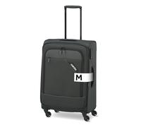 paklite Reisekoffer 4 Rollen, Weichschalen Rollkoffer mittelgroß, erweiterbar, Derby, Stilvoller Trolley mit Dehnfalte, TSA Schloss, 66 cm, 69-79 Liter