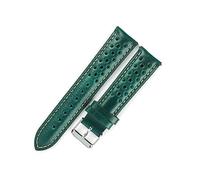 PAKMEZ Öl Wachs Uhrenband 18/19/20/21mm Ersatz Leder Uhrengurt, Hellblau, 21mm