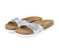 Palado 0881-texas-93 Damen Flache Pantoletten Synthetik in Silber/Platin - Gr. 40