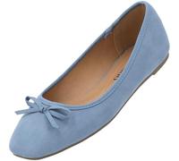 Palado Ballerina Damen Voso - bequeme Slippers - elegante Flats - ideal für Alltag und besondere Anlässe Hellblau UK7 - EU40