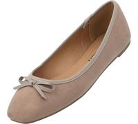Palado Ballerina Damen Voso - bequeme Slippers - elegante Flats - ideal für Alltag und besondere Anlässe Taupe UK6 - EU39