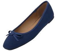 Palado Ballerina Damen Voso - bequeme Slippers - elegante Flats - ideal für Alltag und besondere Anlässe Dunkelblau UK4,5 - EU37