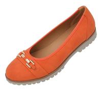 Palado Ballerinas Damen Thareus - elegante Slippers - modische Flats - bequeme Sommerschuhe ideal für Büro und Freizeit Orange UK8 - EU41