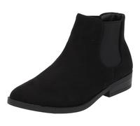 Palado Chelsea Boots Damen Aruad - modische Stiefeletten für Frauen - elegante Winterschuhe - bequeme Stiefel mit Absatz Schwarz/Matt UK3,5 - EU36
