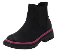 Palado Chelsea Boots Damen Natlee - bequeme Boots - leicht gefütterte Stiefeletten - modische Stiefel Schwarz/Pink UK5,5 - EU38