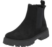 Palado Damen Boots Halesa - elegante Stiefeletten aus Veloursleder - ungefütterte Stiefel ideal für Frühling, Sommer & Herbst Schwarz UK4,5 - EU37