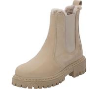 Palado Damen Chelsea Boots Asseha - bequeme Boots Made in Portugal - warm gefütterte Stiefel - elgante Winterschuhe Beige UK7 - EU40