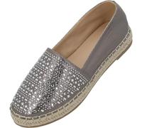 Palado Damen Espadrilles Chesu by Sila Sahin - elegante Loafer - Halbschuhe im zeitlosen Design - Sommerschuhe - modisch und bequem Grau Metallic UK3,5 - EU36