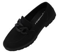 Palado Damen Loafers Venitala - modische Slipper - elegante Halbschuhe - perfekt für Herbst & Frühling Schwarz UK6 - EU39