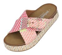 Palado Damen Pantoletten Zurlo by Sila Sahin - modische Sandalen mit Plateau-Sohle - elegante Hausschuhe für Frauen - bequeme Sommerschuhe Rosa UK3,5 - EU36