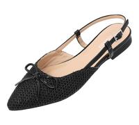 Palado Damen Slingback-Ballerina Yvnee - elegante Slipper mit verspielten Schleifendetails - modische Sommerschuhe - ideal für stilvolle Anlässe Schwarz UK3,5 - EU36