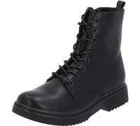 Palado Damen Stiefeletten Djerba - bequeme Boots - leicht gefütterte Stiefel für Herbst & Winter - modische Winterschuhe Schwarz Matt UK6 - EU39