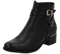 Palado Damen Stiefeletten Fusamu - elegante Boots - leicht gefütterte Stiefel - modische Winterschuhe Schwarz UK4,5 - EU37
